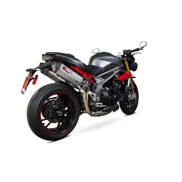 Scorpion Exhaust Triumph Speed Triple 1050 R 2016 - 2017 Serket Parallel Slip-on (Pair) Brushed Stainless Steel Sleeve